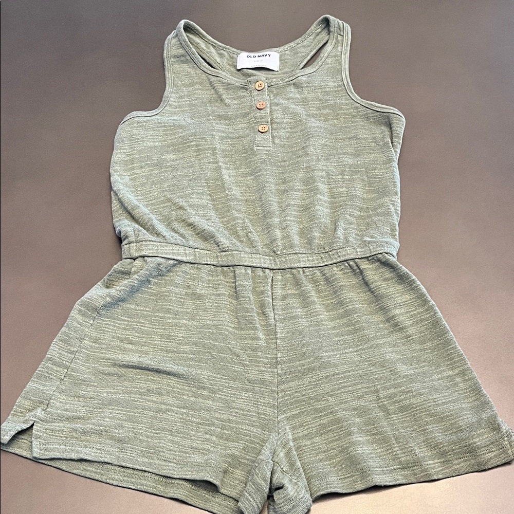 Old Navy Sage Green Girls Size L (10/12) Super Soft Romper